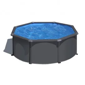 Piscina Anthracite redonda altura 120 cm