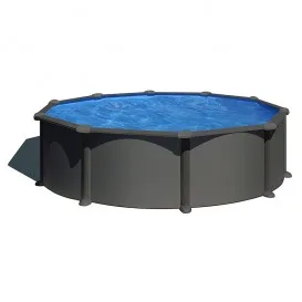 Piscina Anthracite redonda altura 132 cm