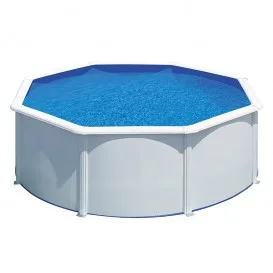 Piscina Bora Bora circular acero chapa blanca