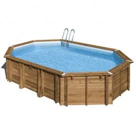 Piscina de madera Avocado ovalada 656x456x131