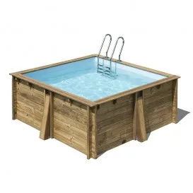 Piscina de madera Carra 3 cuadrada 305x305x119