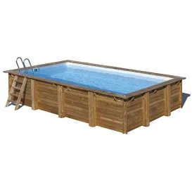 Piscina de madera Evora rectangular 620x420x133