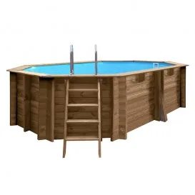 Piscina de madera Grenade 2 ovalada 436x336x117