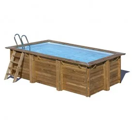 Piscina de madera Marbella 2 rectangular 420x270x117