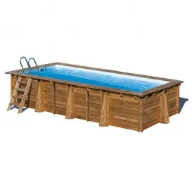 Piscina de madera Papaya rectangular 520x320x133