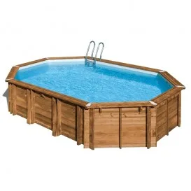 Piscina de madera Safran 2 ovalada 620x395x136