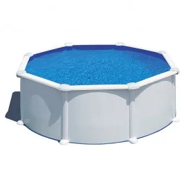Piscina desmontable Atlantis circular acero chapa blanca