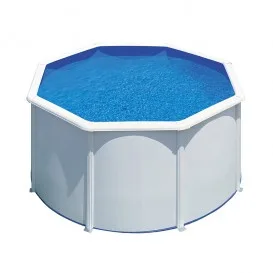 Piscina desmontable Fidji circular acero chapa blanca
