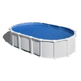 Piscina Haiti ovalada acero chapa blanca