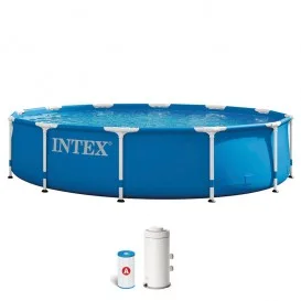 Piscina Metal Frame 366x76 con depuradora 28212NP