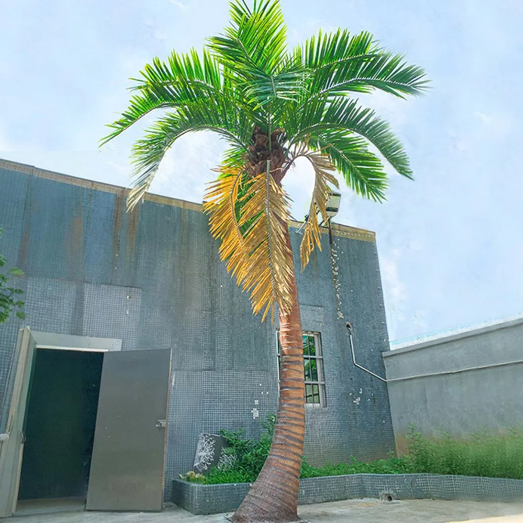 Palmera cocotera artificial ignífuga de gran formato